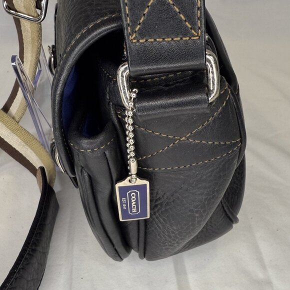 Vintage Coach Leather Field Bag, 9609, Blue Interior, Crossbody Strap, EUC - Picture 7 of 15